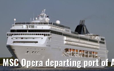 MSC Opera departing port of Amsterdam, 02. June 2010