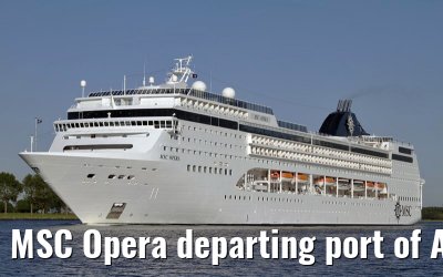 MSC Opera departing port of Amsterdam, 02. June 2010