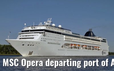 MSC Opera departing port of Amsterdam, 02. June 2010