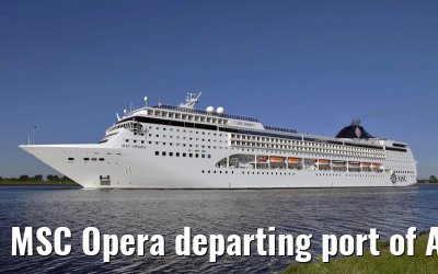 MSC Opera departing port of Amsterdam, 02. June 2010