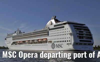 MSC Opera departing port of Amsterdam, 02. June 2010