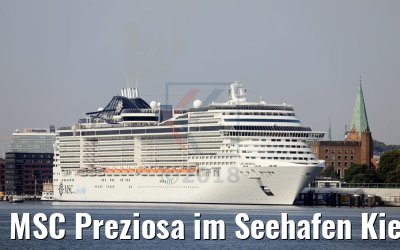 MSC Preziosa im Seehafen Kiel 02.06.2018