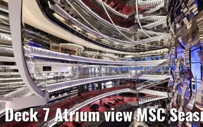 Deck 7 Atrium view MSC Seaside