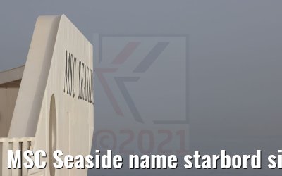 MSC Seaside name starbord side
