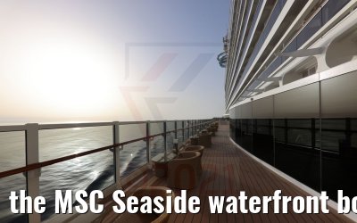 the MSC Seaside waterfront boardwalk