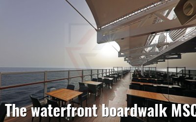 The waterfront boardwalk MSC Seaside