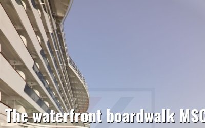 The waterfront boardwalk MSC Seaside