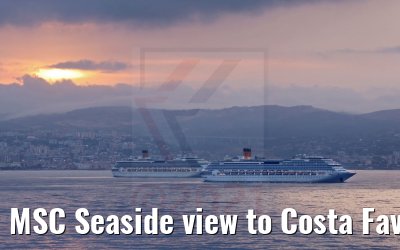 MSC Seaside view to Costa Favolosa, Costa Pacifica 25.06.2021 Civitavecchia