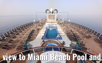 view to Miami Beach Pool and sundeck MSC Seaside