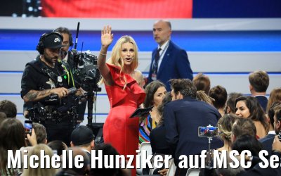 Michelle Hunziker auf MSC Seaview Taufe 09.06.2018