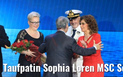Taufpatin Sophia Loren MSC Seaview Taufe Genua 09.06.2018