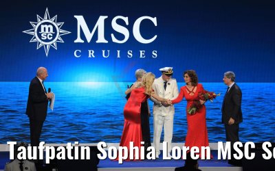 Taufpatin Sophia Loren MSC Seaview Taufe Genua 09.06.2018