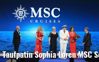 Taufpatin Sophia Loren MSC Seaview Taufe Genua 09.06.2018