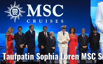 Taufpatin Sophia Loren MSC Seaview Taufe Genua 09.06.2018