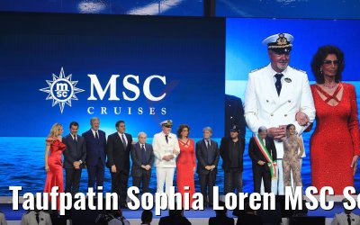 Taufpatin Sophia Loren MSC Seaview Taufe Genua 09.06.2018