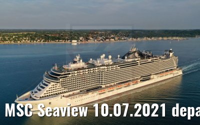 MSC Seaview 10.07.2021 departure port of Kiel
