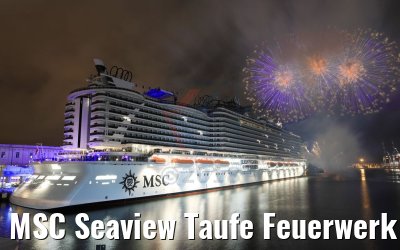 MSC Seaview Taufe Feuerwerk Genua 09.06.2018