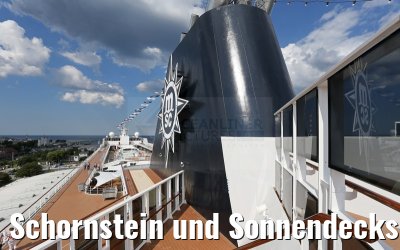 Schornstein und Sonnendecks MSC Sinfonia