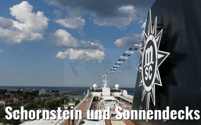 Schornstein und Sonnendecks MSC Sinfonia