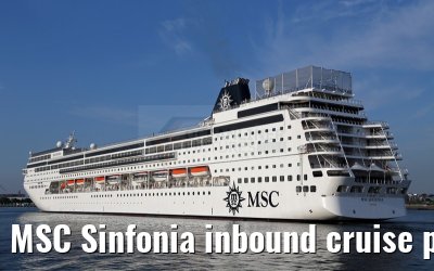 MSC Sinfonia inbound cruise port Warnemuende 05. July 2015