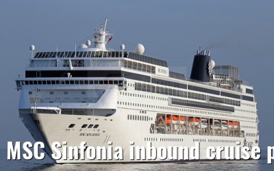 MSC Sinfonia inbound cruise port Warnemuende 05. July 2015