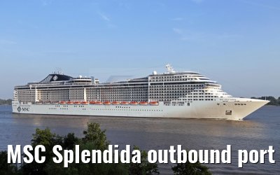 MSC Splendida outbound port of Hamburg, 17. July 2015
