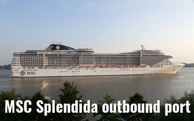 MSC Splendida outbound port of Hamburg, 17. July 2015