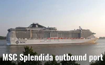 MSC Splendida outbound port of Hamburg, 17. July 2015