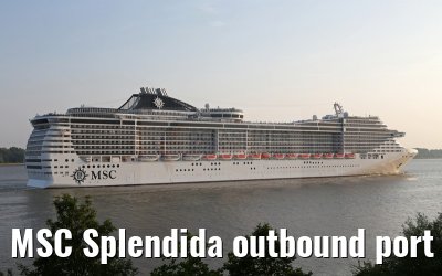 MSC Splendida outbound port of Hamburg, 17. July 2015