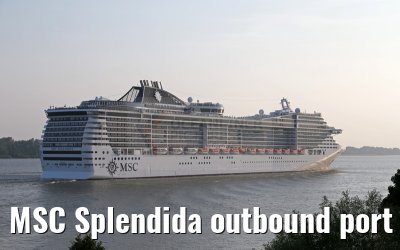 MSC Splendida outbound port of Hamburg, 17. July 2015