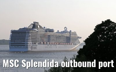 MSC Splendida outbound port of Hamburg, 17. July 2015