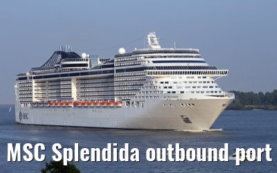 MSC Splendida outbound port of Hamburg, 17. July 2015
