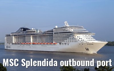 MSC Splendida outbound port of Hamburg, 17. July 2015