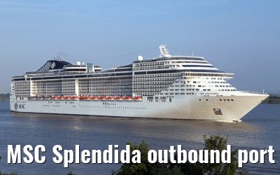 MSC Splendida outbound port of Hamburg, 17. July 2015