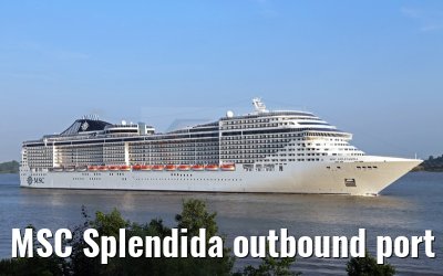 MSC Splendida outbound port of Hamburg, 17. July 2015