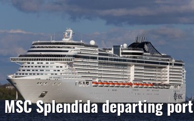 MSC Splendida departing port of Hamburg 01. May 2015