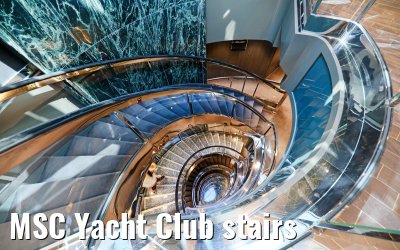 MSC Yacht Club stairs