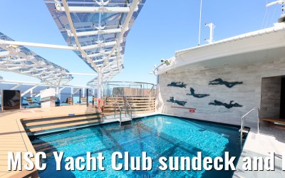 MSC Yacht Club sundeck and Bar