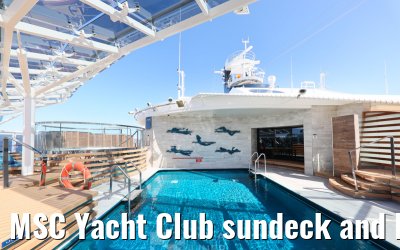 MSC Yacht Club sundeck and Bar