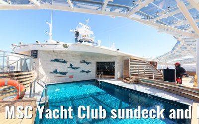 MSC Yacht Club sundeck and Bar