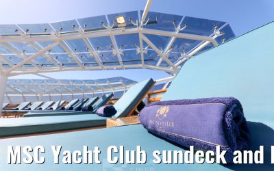 MSC Yacht Club sundeck and Bar