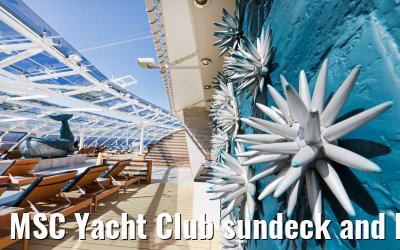 MSC Yacht Club sundeck and Bar