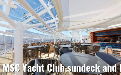 MSC Yacht Club sundeck and Bar