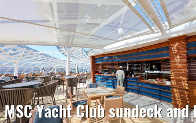 MSC Yacht Club sundeck and Bar