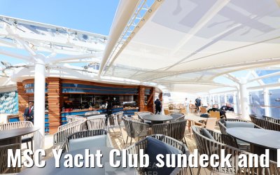 MSC Yacht Club sundeck and Bar