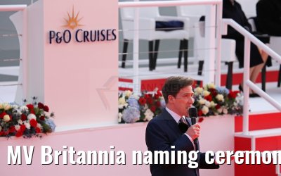 MV Britannia naming ceremony Queen Elizabeth II 10.03.2015