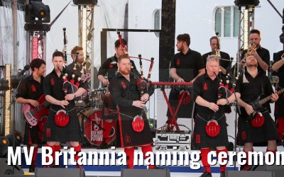 MV Britannia naming ceremony Queen Elizabeth II 10.03.2015