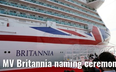 MV Britannia naming ceremony Queen Elizabeth II 10.03.2015