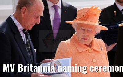 MV Britannia naming ceremony Queen Elizabeth II 10.03.2015