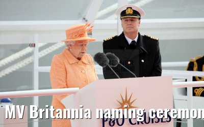 MV Britannia naming ceremony Queen Elizabeth II 10.03.2015